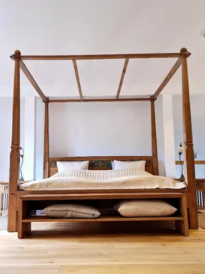Ein Bett oder Betten in einem Zimmer der Unterkunft Strandhaus Chiemsee