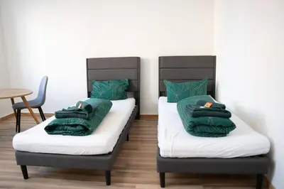 Ein Sitzbereich in der Unterkunft Helle 2-Zimmer Wohnung