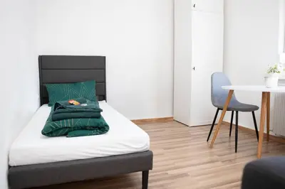 Ein Bett oder Betten in einem Zimmer der Unterkunft Helle 2-Zimmer Wohnung