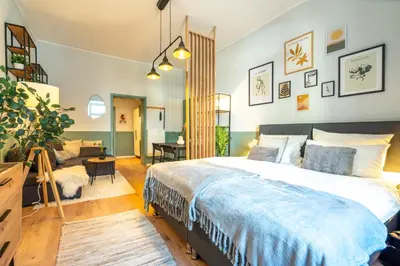Ein Bett oder Betten in einem Zimmer der Unterkunft City Center Retreat mitten in Augsburg