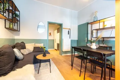 Ein Sitzbereich in der Unterkunft City Center Retreat mitten in Augsburg