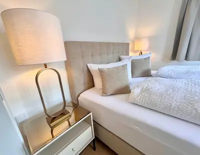 Ein Bett oder Betten in einem Zimmer der Unterkunft Ferienwohnung 