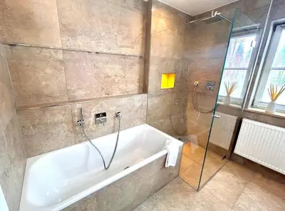 Ein Badezimmer in der Unterkunft Ferienwohnung 