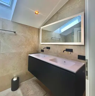 Ein Badezimmer in der Unterkunft Ferienwohnung 