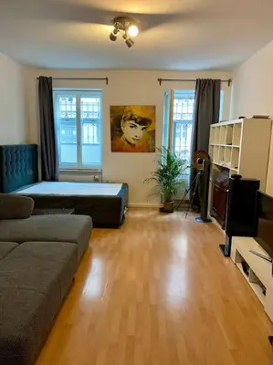 Ein Sitzbereich in der Unterkunft HQ Apartments Munich
