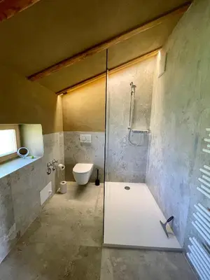 Ein Badezimmer in der Unterkunft Ferienwohnung Lula