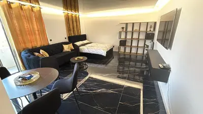 Ein Sitzbereich in der Unterkunft Optimus Apartment