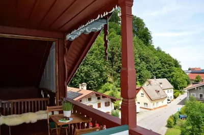 Ein Balkon oder eine Terrasse in der Unterkunft Aussicht