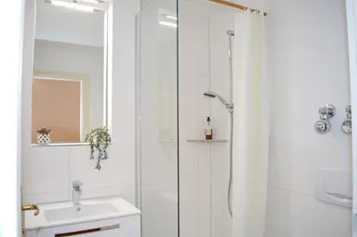 Ein Badezimmer in der Unterkunft Aussicht