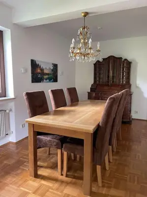 Ein Sitzbereich in der Unterkunft Ferienhaus Partenkirchen