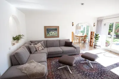 Ein Sitzbereich in der Unterkunft Villa Stein