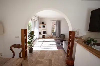 Ein Sitzbereich in der Unterkunft Villa Stein