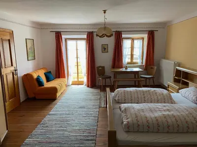 Ein Bett oder Betten in einem Zimmer der Unterkunft Kalbhof