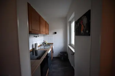 Küche/Küchenzeile in der Unterkunft Ferienwohnung Am Rathaus