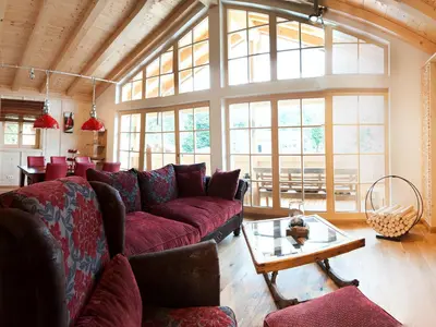 Ein Sitzbereich in der Unterkunft Landhaus Benediktenhof