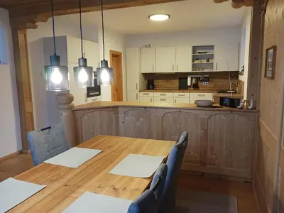 Küche/Küchenzeile in der Unterkunft Landhaus am Bergfeld