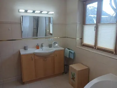 Ein Badezimmer in der Unterkunft Landhaus am Bergfeld