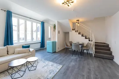 Ein Sitzbereich in der Unterkunft SweetHome - Maisonette Apartment, Parkplatz, WiFi, nähe Zentrum