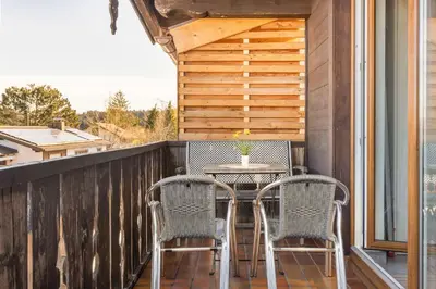 Ein Balkon oder eine Terrasse in der Unterkunft Pension Mariandl Appartement 3