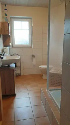 Ein Badezimmer in der Unterkunft Ferienwohnung Sonnenblume