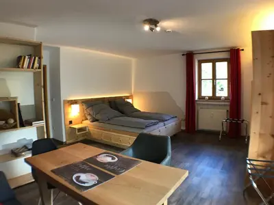Ein Sitzbereich in der Unterkunft Apartment Laber