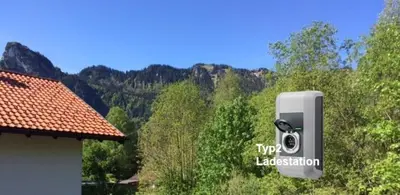 Ein allgemeiner Bergblick oder ein Berglick von der Ferienwohnung aus