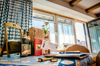 Ein Bett oder Betten in einem Zimmer der Unterkunft Ferienwohnung Linderspitzblick