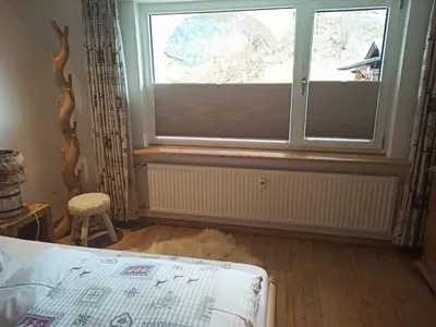 Ein Bett oder Betten in einem Zimmer der Unterkunft Ferienwohnung Linderspitzblick