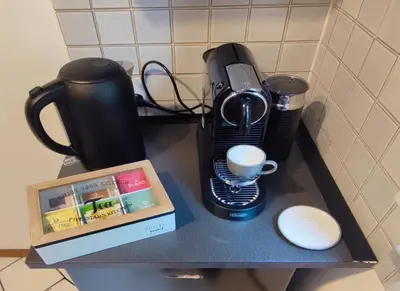 Kaffee-/Teezubehör in der Unterkunft Viel Platz und Ruhe für 4 am Valentins-Park