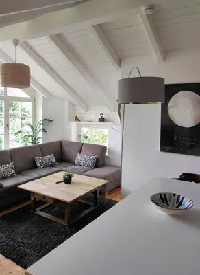 Ein Sitzbereich in der Unterkunft Tolle Ferienwohnung in Prien am Chiemsee