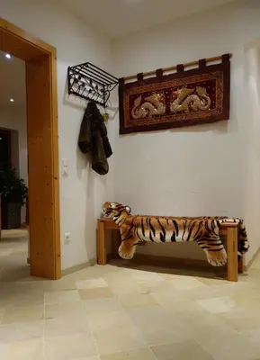 Ein Sitzbereich in der Unterkunft Apartment Sonnenfeld