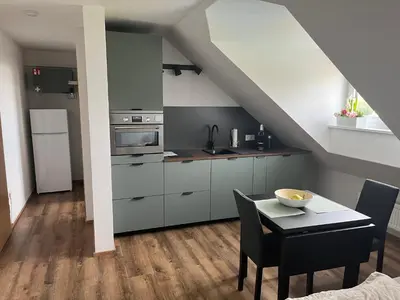 Küche/Küchenzeile in der Unterkunft Binderhof