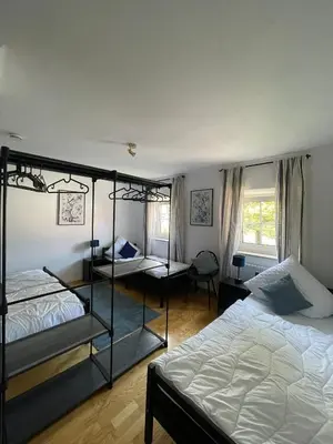 Ein Bett oder Betten in einem Zimmer der Unterkunft Altstadthaus an der Kleinen Donau