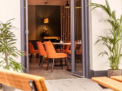 Ein Sitzbereich in der Unterkunft Hotel MY BASE