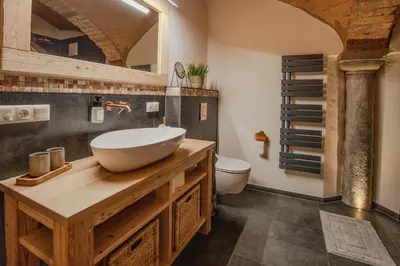 Ein Badezimmer in der Unterkunft Gewölbe-Chalet am Schöberlhof