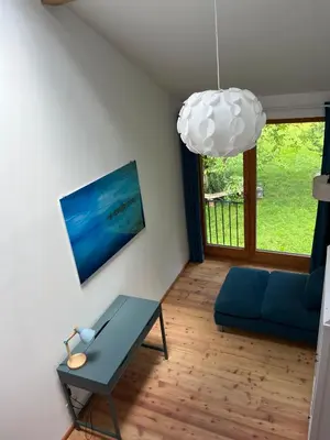 Ein Sitzbereich in der Unterkunft Boschenhof Suite