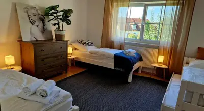 Ein Bett oder Betten in einem Zimmer der Unterkunft Ferienwohnung Ingolstadt Eichstätt Altmühltal