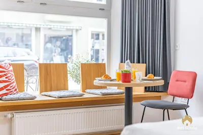 Ein Sitzbereich in der Unterkunft SMS-Homes I Auszeit im Zentrum