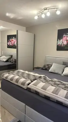 Ein Bett oder Betten in einem Zimmer der Unterkunft Schönes Apartment mit Terrace