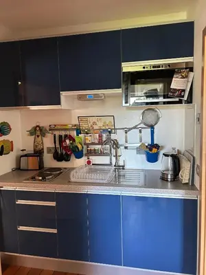 Küche/Küchenzeile in der Unterkunft Ferienwohnung Aubach