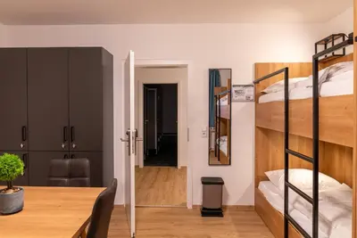 Ein Bett oder Betten in einem Zimmer der Unterkunft Brauhaus-Hostel König von Flandern