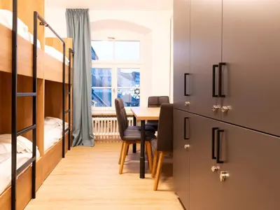 Ein Bett oder Betten in einem Zimmer der Unterkunft Brauhaus-Hostel König von Flandern