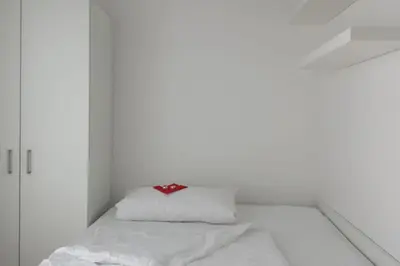 Ein Bett oder Betten in einem Zimmer der Unterkunft Apartment mit Bergblick