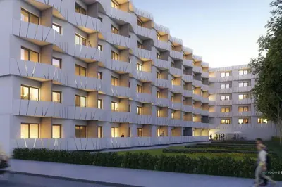 Das Gebäude in dem sich die Ferienwohnung befindet