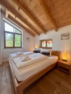 Ein Bett oder Betten in einem Zimmer der Unterkunft Ferienhaus 