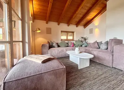 Ein Sitzbereich in der Unterkunft Ferienhaus 
