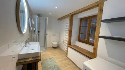Ein Badezimmer in der Unterkunft Laimgruber Hof - Naturresidenz