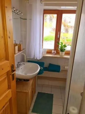Ein Badezimmer in der Unterkunft Ruhige Ferienwohnung in Bad Tölz