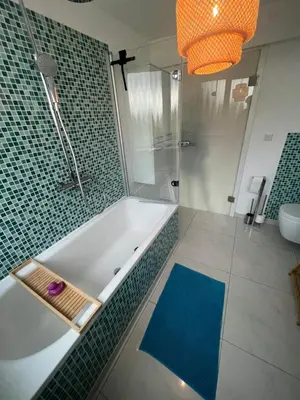 Ein Badezimmer in der Unterkunft Zimmer im Haus nahe Ubahn