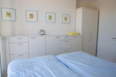 Ein Bett oder Betten in einem Zimmer der Unterkunft Terrasse im Ammergau